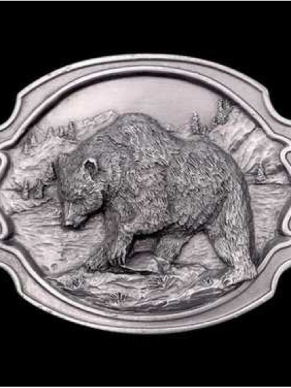 Grizzly Bear Solid Steel Buckle # E-30 by Siskiyou Buckles